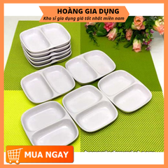 Dĩa Chấm Nhíp 2 Ngăn Việt Nhật Đựng Gia Vị Nước Mắm A1133