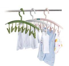 Thanh Móc 8 Kẹp Nhựa Hokori Móc Kẹp Phơi Đồ Chống Gió Thổi Bay Phơi Tất Vớ, Đồ Lót, Quần Áo Trẻ Em A3712