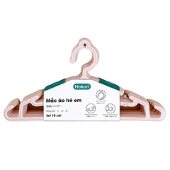 Sét 10 Móc Nhựa Treo Quần Áo Trẻ Em Hokori (2830) Mắc áo em bé A1441