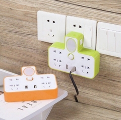Ổ Cắm Điện Đa Năng Thông Minh Có Cổng USB Kèm Đèn Ngủ Rắc 3 Chân A1361