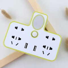 Ổ Cắm Điện Đa Năng Thông Minh Có Cổng USB Kèm Đèn Ngủ Rắc 3 Chân A1361