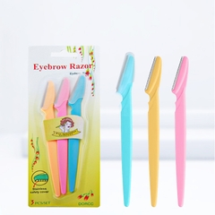 Bộ 3 dao cạo lông mày tay cầm thẳng an toàn chống trầy xước A1245