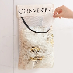 Túi lưới đựng đồ dán tường nhà bếp Velcro túi lưu trữ đựng đồ lót túi treo tất vớ cửa tủ quần áo A1861