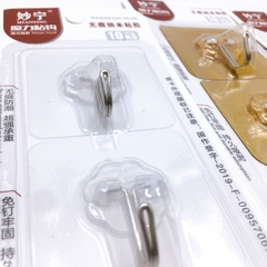 Vỉ 3 Móc Dán Tường Cao Cấp Siêu Dính Chịu Lực Tốt Treo Tường Chắc Chắn 6x6 cm A2534
