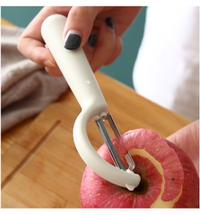 Dao gọt vỏ trái cây bằng thép không gỉ có tay cầm, dụng cụ bào gọt vỏ khoai tây củ quả nhỏ gọn L0623