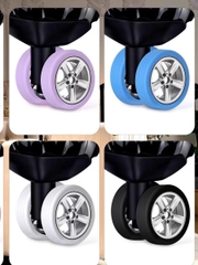 Bộ 4 Vỏ Bánh Xe Vali Hành Lý Silicon bảo vệ bánh xe giảm tiếng ồn Chống mòn bánh xe A1412