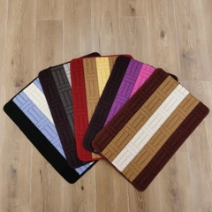 Thảm Lau Chân Kẻ Sọc Siêu Thấm Nước Chống Trượt 40x60CM A1771