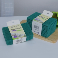 Sét 5 Miếng bọt biển nhám Xanh cọ rửa chén bát xoong nồi lau dầu chống dính vệ sinh cọ rửa đa năng L0453