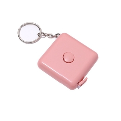 Thước dây vuông đo eo đo quần áo mini 1,5m hình vuông có móc khóa, thước đo chiều cao cơ thể L0644