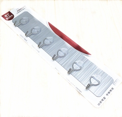 Thanh 6 Móc Kim Loại Dán Tường Siêu DínhTreo Đồ Quần Áo Đa Năng Bản Lề Tròn A4921