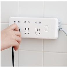 Giá trượt đỡ ổ cắm điện gắn tường không cần đục lỗ, giá đỡ lưu trữ tại nhà thông minh A1234