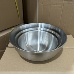 Set 3 Bát Âu Trộn Bột, Thau Trộn Salad Inox 304 Dày Dặn Có Vạch Chia Dung Tích Cao Cấp A2261