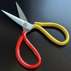 Kéo thép không gỉ hai màu Vàng đỏ cho nhà bếp gia đình kéo cắt vải cắt giấy đóng gói cắt băng keo A2412