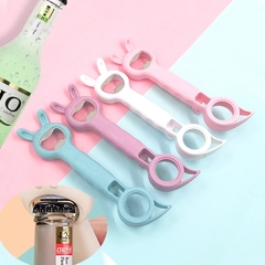 Dụng cụ mở nắp chai bia bốn trong một hình tai thỏ đa năng, dụng cụ mở nắp đồ uống chống trượt L1043
