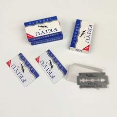 Hộp 10 Dao lưỡi lam hai mặt cạo thủ công cổ điển Lưỡi dao cạo tỉa lông mày dao cạo râu sắc bén A1123