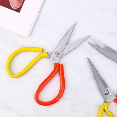 Kéo thép không gỉ hai màu Vàng đỏ cho nhà bếp gia đình kéo cắt vải cắt giấy đóng gói cắt băng keo A2412