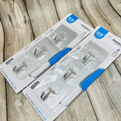 Vỉ 3 Móc Dán Tường Cao Cấp Siêu Dính Chịu Lực Tốt Treo Tường Chắc Chắn 6x6 cm A2534