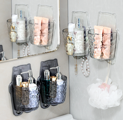 Kệ Nhà Tắm Dán Tường Hình Con Cú, Giỏ Treo Sữa Tắm Dầu Gội Bàn Chải Kem Đánh Răng Mỹ Phẩm A3132