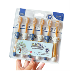 Vỉ 6 Bàn Chải Đánh Răng Trẻ Em Hình Thú Lông Mềm A1644