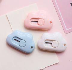 Dao cắt dọc giấy hình đám mây bỏ túi đa năng có lỗ gắn móc khóa A1337