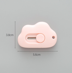 Dao cắt dọc giấy hình đám mây bỏ túi đa năng có lỗ gắn móc khóa A1337