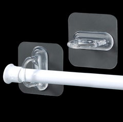 Móc Dán Tường Hình Vòng Tròn Đa Năng Lỗ tròn Đựng Chai sữa tắm, Treo Rèm Cửa không cần khoan tường L0131