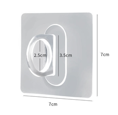 Móc Dán Tường Hình Vòng Tròn Đa Năng Lỗ tròn Đựng Chai sữa tắm, Treo Rèm Cửa không cần khoan tường L0131