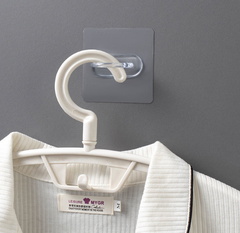 Móc Dán Tường Hình Vòng Tròn Đa Năng Lỗ tròn Đựng Chai sữa tắm, Treo Rèm Cửa không cần khoan tường L0131