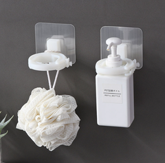 Móc Dán Tường Hình Vòng Tròn Đa Năng Lỗ tròn Đựng Chai sữa tắm, Treo Rèm Cửa không cần khoan tường L0131