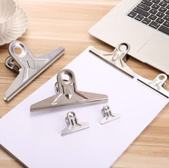 Kẹp thép không gỉ kẹp văn phòng phẩm hồ sơ nhỏ kẹp lưu trữ đuôi dài cố định chắc chắn L1721