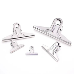 Kẹp thép không gỉ kẹp văn phòng phẩm hồ sơ nhỏ kẹp lưu trữ đuôi dài cố định chắc chắn L1721