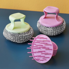 Bàn Chải bóng thép chà xoong nồi có tay cầm bàn chải vệ sinh chén bát vệ sinh nhà bếp L0221