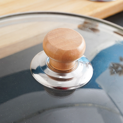 Núm nắp nồi vung nồi bằng gỗ thay thế nắp nồi đậy đa năng nắp chống bỏng khi mở nắpL0232