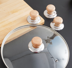 Núm nắp nồi vung nồi bằng gỗ thay thế nắp nồi đậy đa năng nắp chống bỏng khi mở nắpL0232