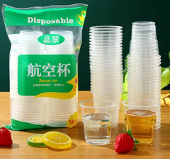Cốc nhựa dùng một lần 170ml cốc uống nước bằng nhựa dày cho quán ăn nhà hàng an toàn L0252