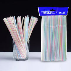 Ống hút nhựa dùng một lần nhiều màu có đầu cong dùng cho nước trái cây, sữa đậu nành L0254