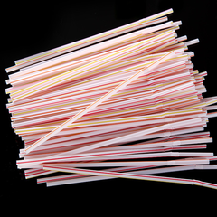 Ống hút nhựa dùng một lần nhiều màu có đầu cong dùng cho nước trái cây, sữa đậu nành L0254