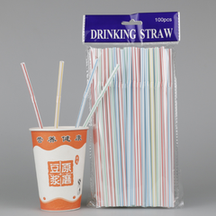 Ống hút nhựa dùng một lần nhiều màu có đầu cong dùng cho nước trái cây, sữa đậu nành L0254