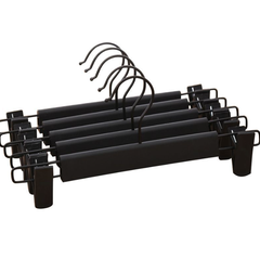 Giá treo quần bằng nhựa đen kẹp quần áo cửa hàng có kẹp móc treo đồ L0321