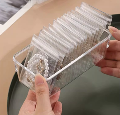 Sét 20 Túi Zip trong suốt đựng đồ trang sức chống oxy hóa đựng bông tai vòng cổ nhẫn đồng hồ L0331