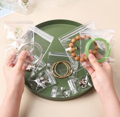 Sét 20 Túi Zip trong suốt đựng đồ trang sức chống oxy hóa đựng bông tai vòng cổ nhẫn đồng hồ L0331