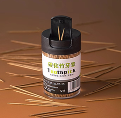 Hộp 500 chiếc tăm tre carbon tăm xỉa răng nhà hàng quán ăn dùng một lần tăm tre 2 đầu L0332