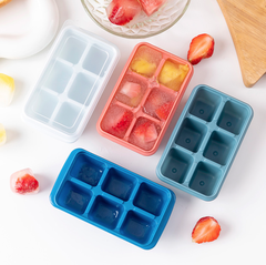 Khuôn làm đá viên 6 viên silicone mùa hè khay đựng đá gia đình hộp đựng đá khuôn làm đá viên L1624