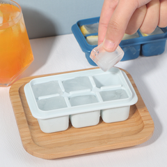 Khuôn làm đá viên 6 viên silicone mùa hè khay đựng đá gia đình hộp đựng đá khuôn làm đá viên L1624