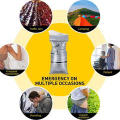 Túi đựng nước tiểu túi ói khẩn cấp unisex dùng một lần đi du lịch kẹt xe trên cao tốc L0341