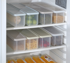 Hộp đựng mì ý dài hộp đựng mì tươi cỡ lớn hình chữ nhật hộp đựng thực phẩm bảo quản tủ lạnh L0351