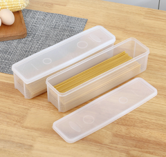 Hộp đựng mì ý dài hộp đựng mì tươi cỡ lớn hình chữ nhật hộp đựng thực phẩm bảo quản tủ lạnh L0351