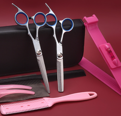 Kéo cắt tóc thẳng kéo cắt tóc răng cắt tỉa thưa tóc mái chuyên nghiệp L0411