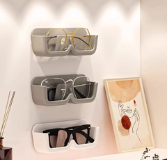 Giá để kính dán tường hộp đựng kính không đục lỗ gắn tường kệ đựng kính ngăn nắp đầu giường L0421