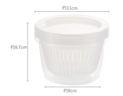 Hộp đựng hành lá nhà bếp hộp đựng thực phẩm hành tây, gừng, tỏi, thoát nước bằng nhựa để tủ lạnh L0441